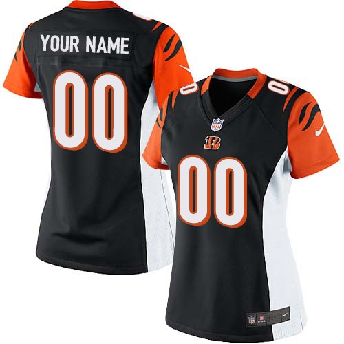 Women's Elite Nike Jersey Black Home - Customized NFL Cincinnati Bengals